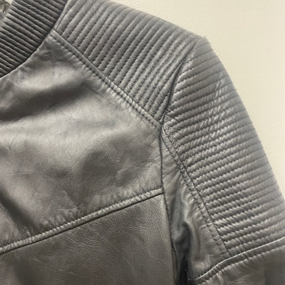 MANGO Genuine Leather Collection Black Leather Jacket - Picture 5 of 9